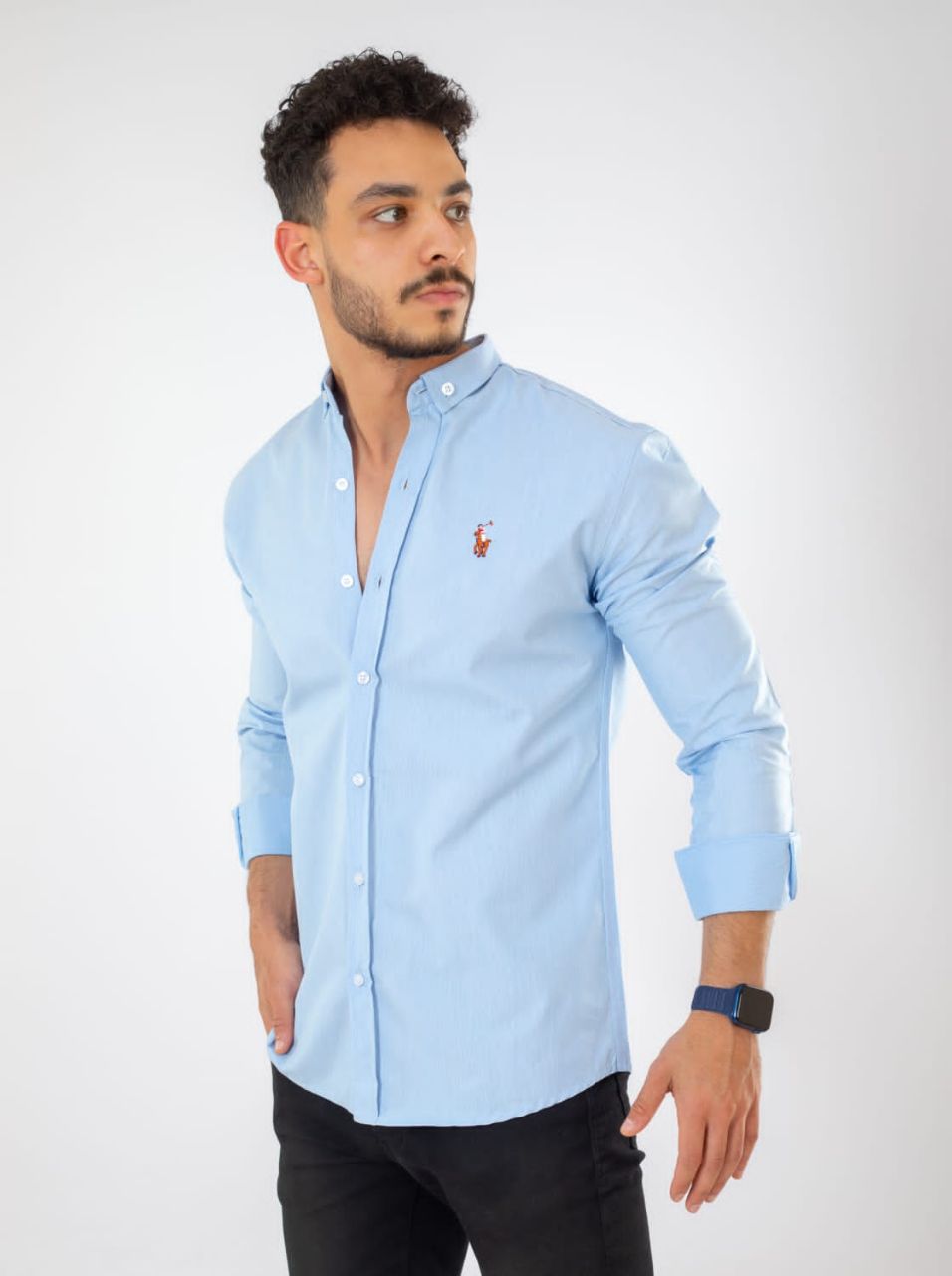 مصغّر المنتج 4: اكسفورد قطن تطريز بولو صدر