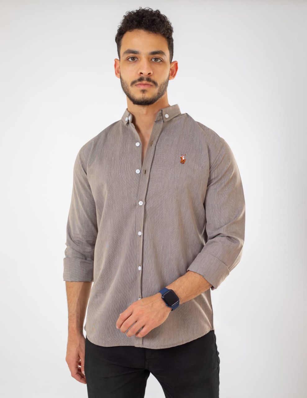 مصغّر المنتج 1: اكسفورد قطن تطريز بولو صدر