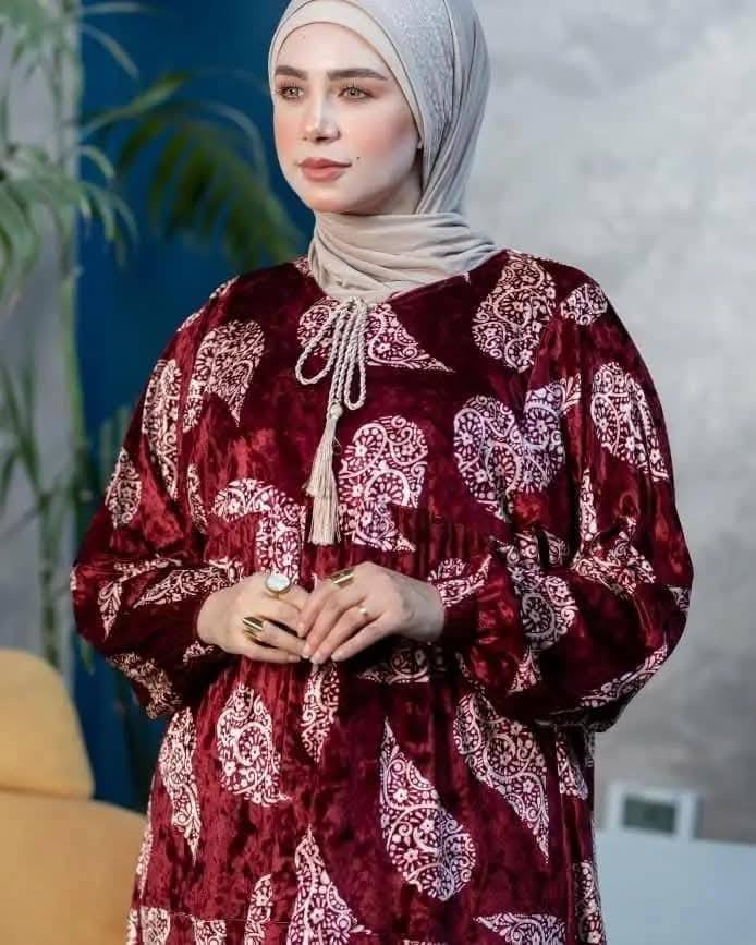 مصغّر المنتج 4: دريس قطيفة مطبوع