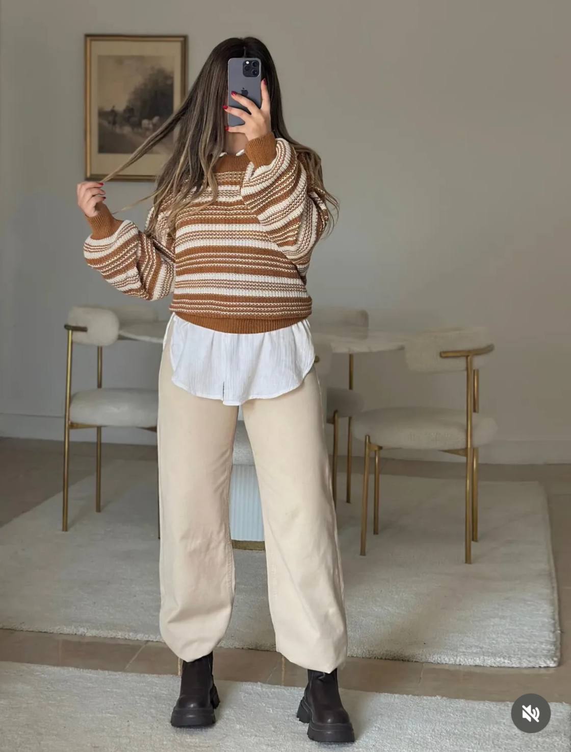 مصغّر المنتج 1: بلوزة صوف تريكو مقلمة 