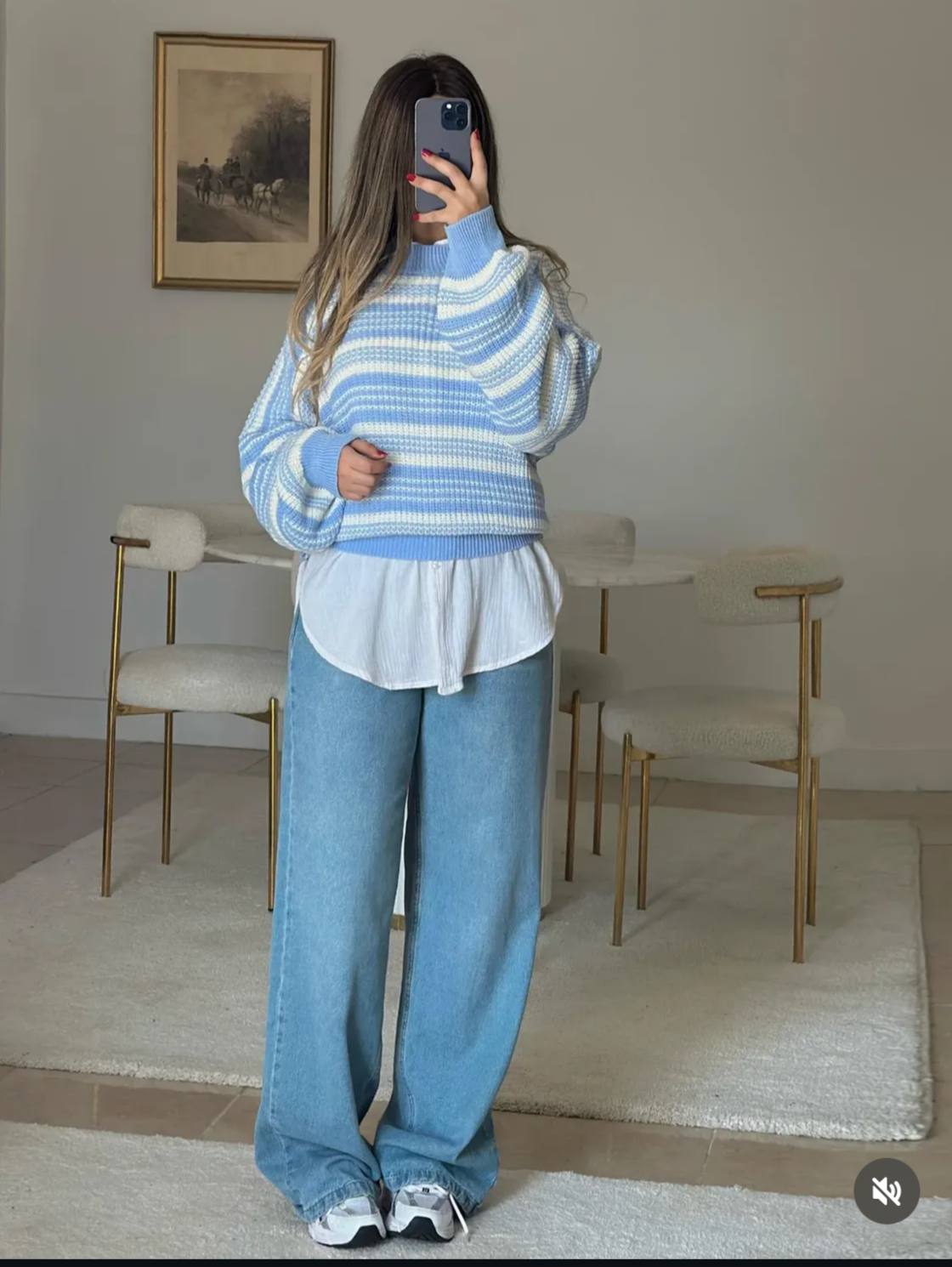 مصغّر المنتج 3: بلوزة صوف تريكو مقلمة 