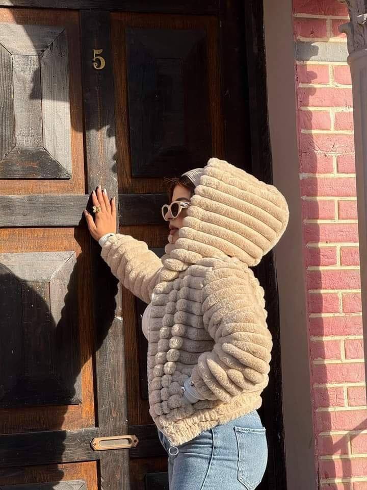 مصغّر المنتج 4: جاكت هاي وسط مضلع مبطن ستان