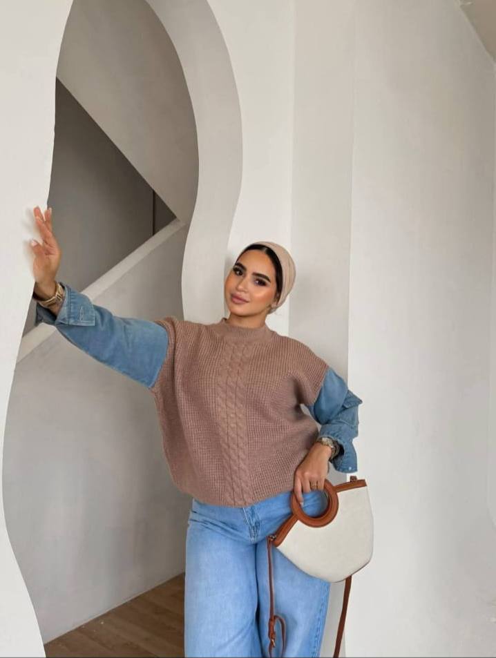 مصغّر المنتج 1: بلوزة كم جينز