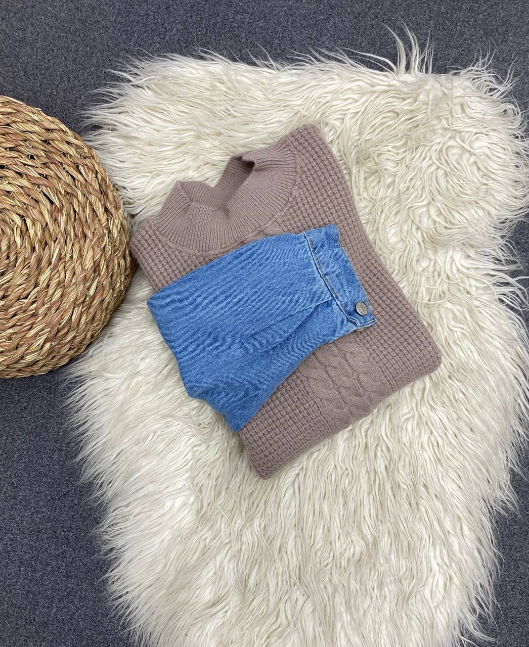 مصغّر المنتج 2: بلوزة كم جينز