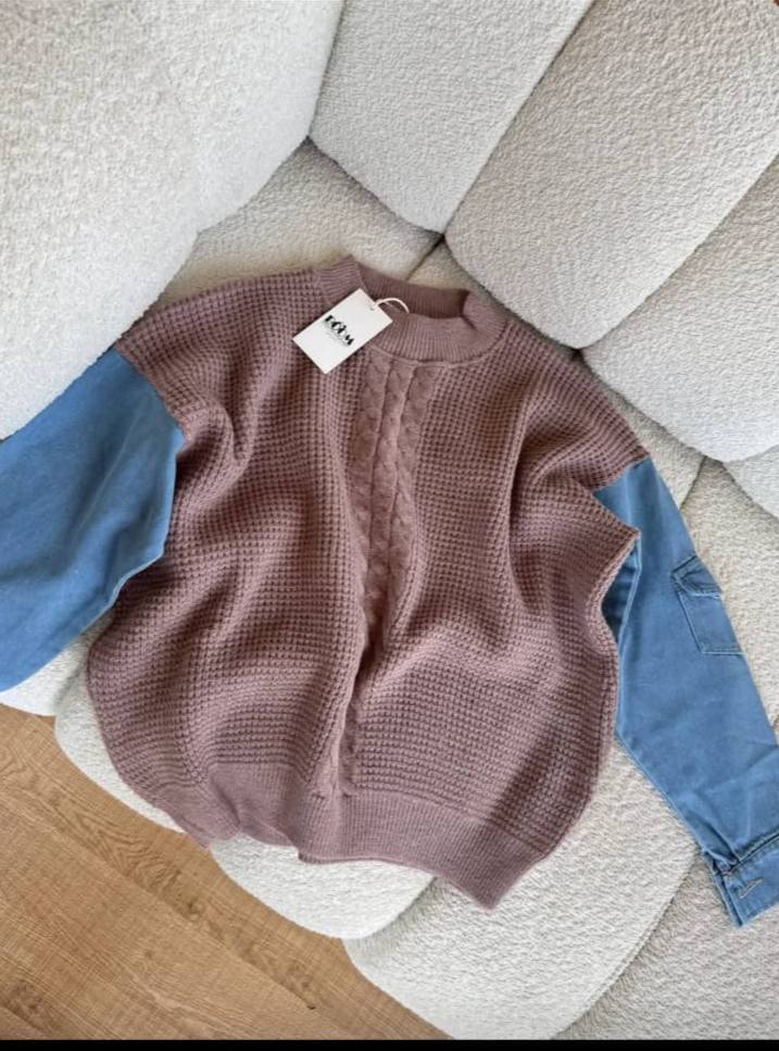 مصغّر المنتج 3: بلوزة كم جينز