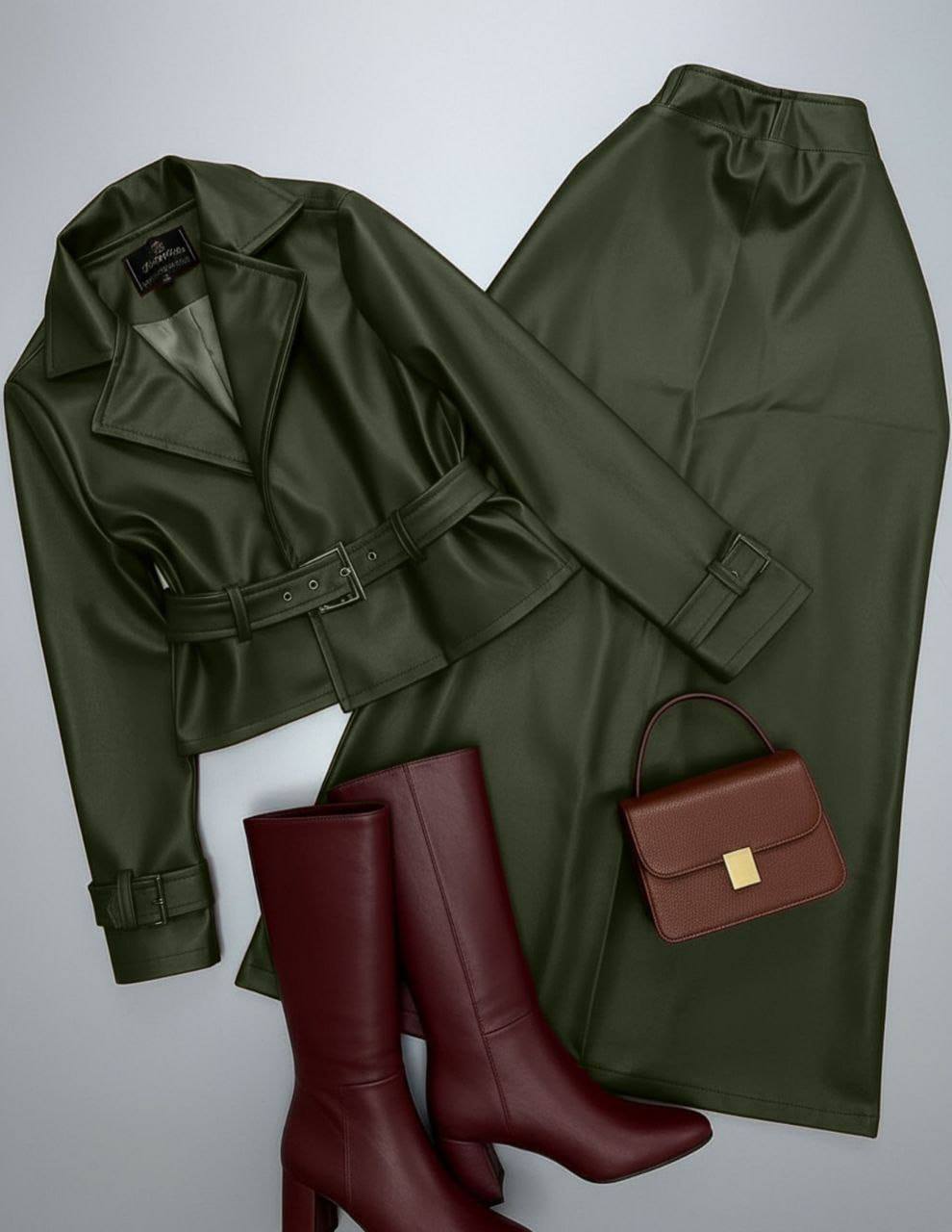 مصغّر المنتج 2: طقم كلاسيك أنيق جاكت بجيبة جلد