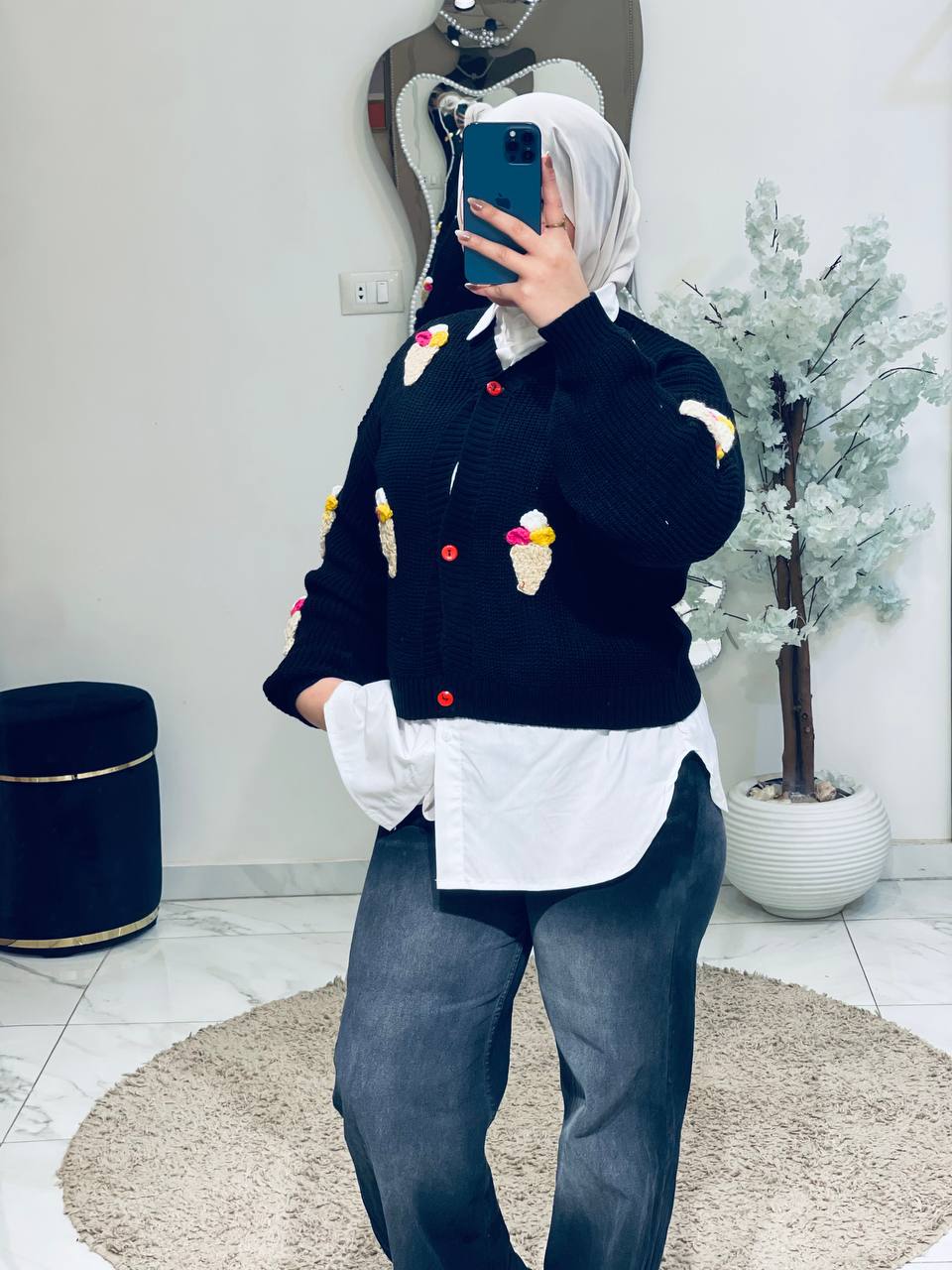 مصغّر المنتج 3: بلاوز تريكو هاي وسط