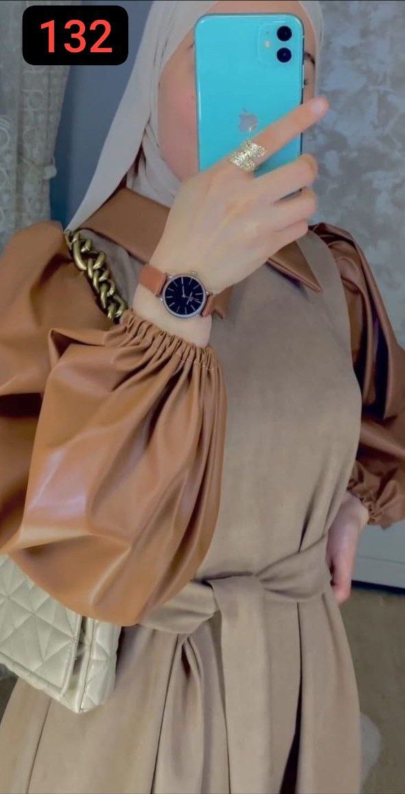 مصغّر المنتج 3: دريس شتوي كمّ بلمسات جلد