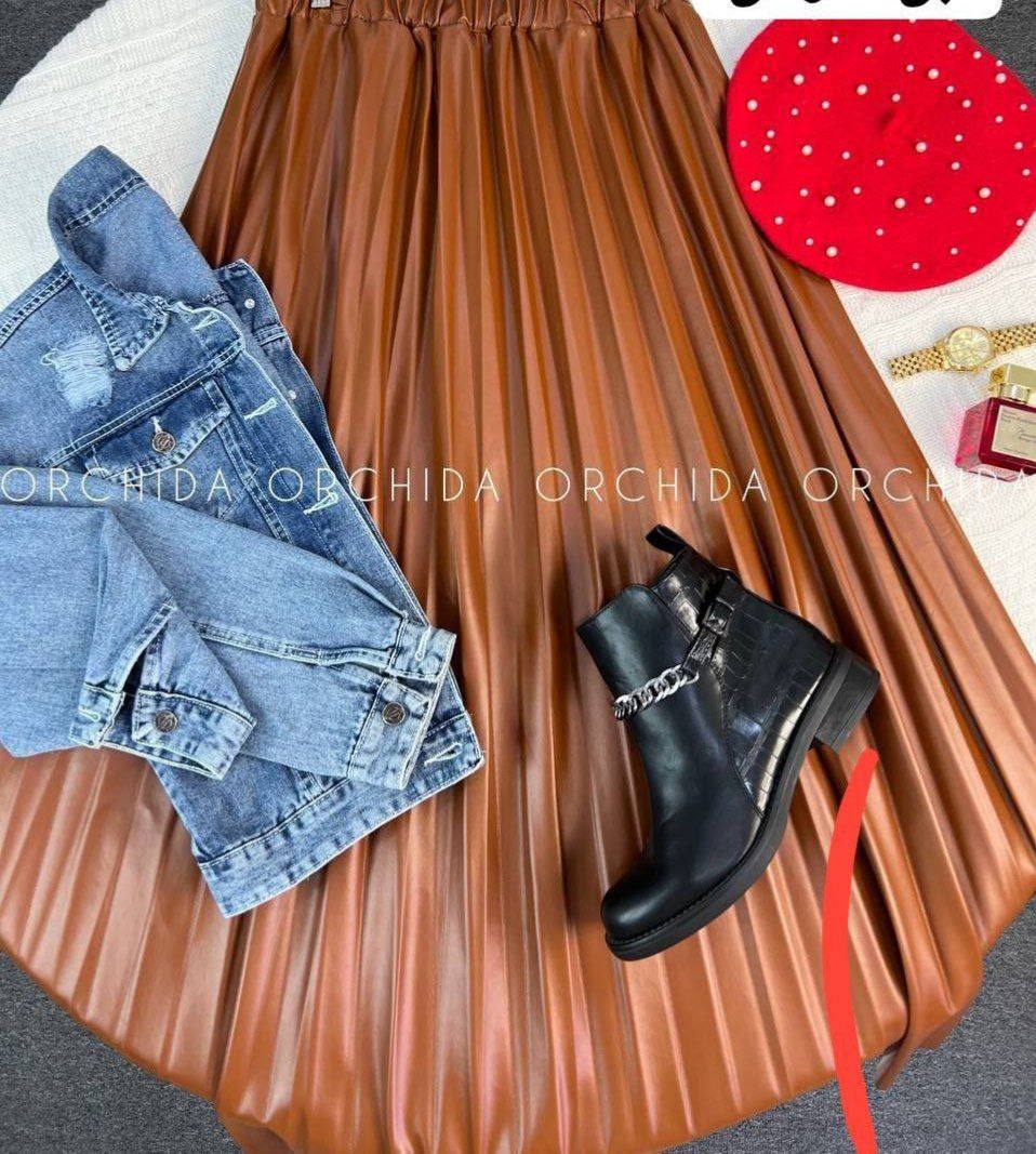 مصغّر المنتج 4: جيبة بليسيه جلد بحزام