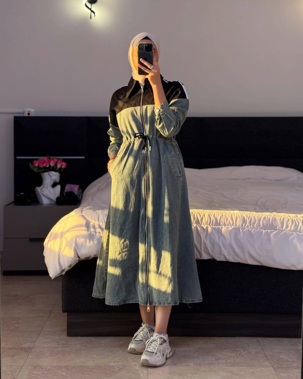 مصغّر المنتج 1: عباية جينز سوسته