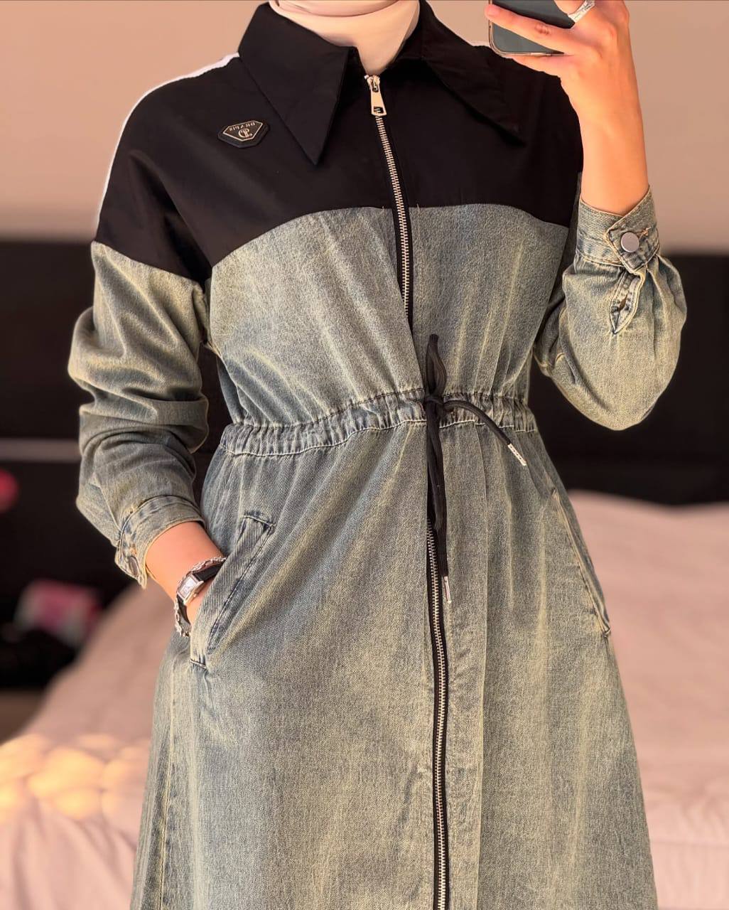 مصغّر المنتج 2: عباية جينز سوسته