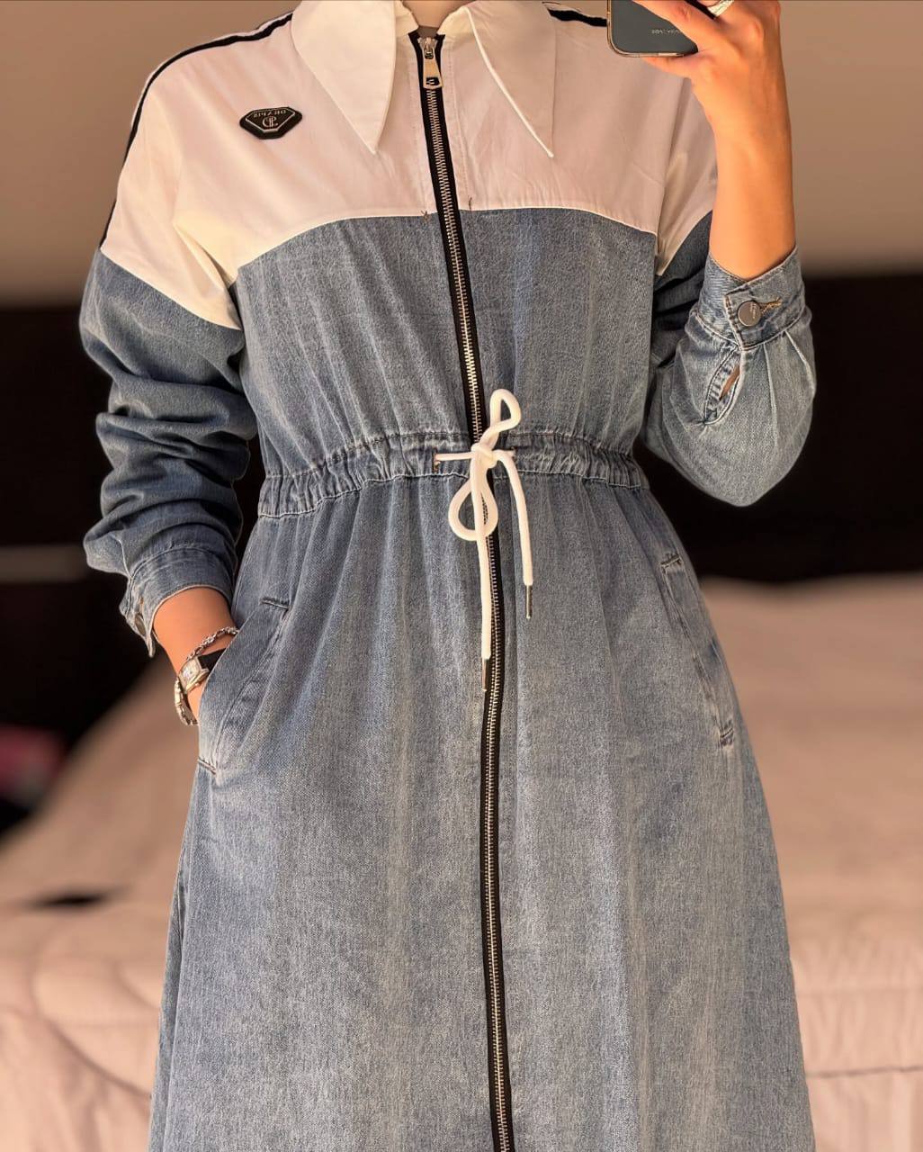 مصغّر المنتج 4: عباية جينز سوسته