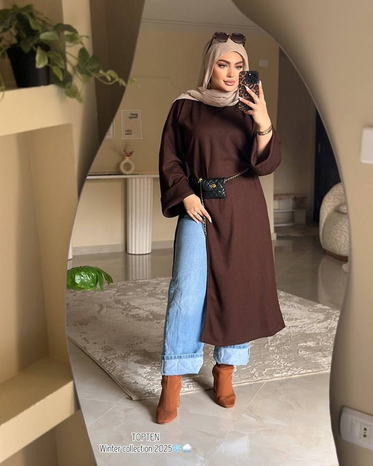 مصغّر المنتج 3: تونك شتوي ريب مفتوح من الأمام