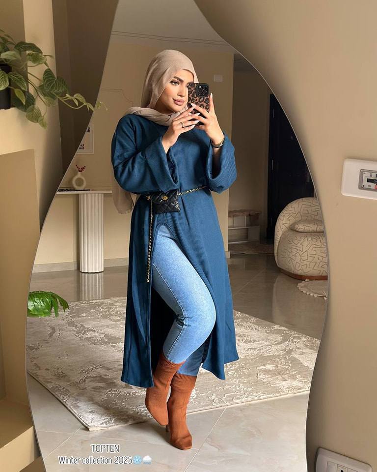 مصغّر المنتج 2: تونك شتوي ريب مفتوح من الأمام