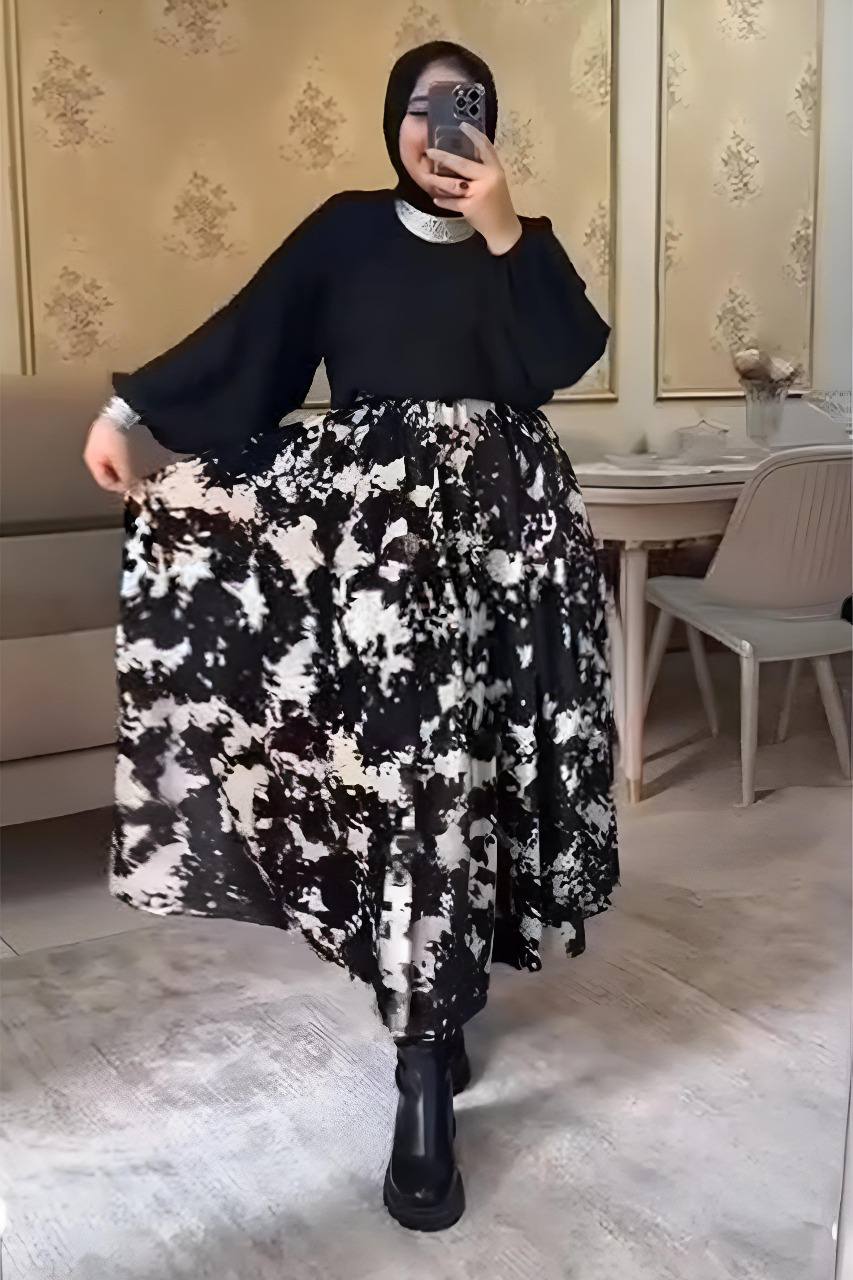 مصغّر المنتج 2: طقم شتوي جيبة اسكوب وبلوزة ريب مضلع – كولكشن 2025