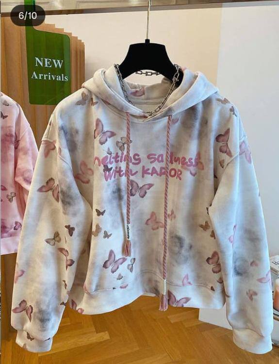 مصغّر المنتج 2: سويت شيرت ميلتون تركي بطبعة فراشات