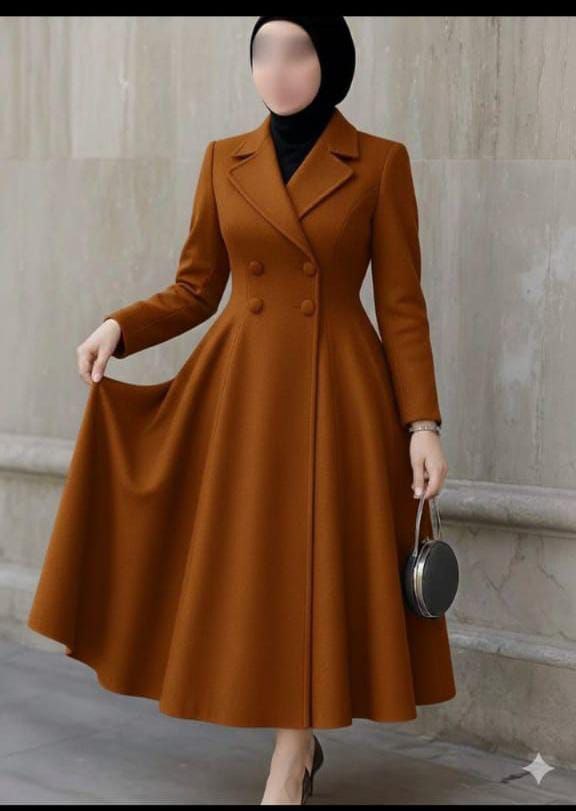 مصغّر المنتج 7: بالطو "جوخ ليكرا" كلوش بأربعة أزرار.