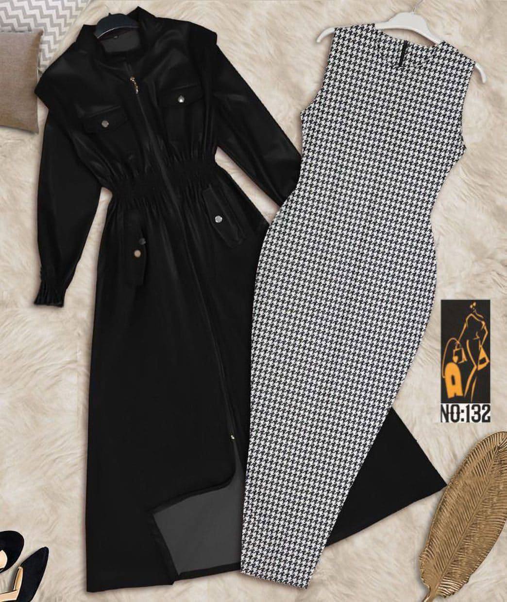 مصغّر المنتج 1: طقم "تونس" قطعتين (بيزك كاروه ودرس جلد)