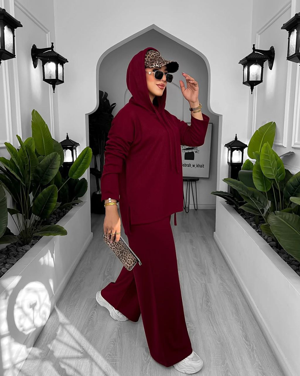 مصغّر المنتج 2: سوت "ريب تركي" قطعتين ببنطلون واسع.