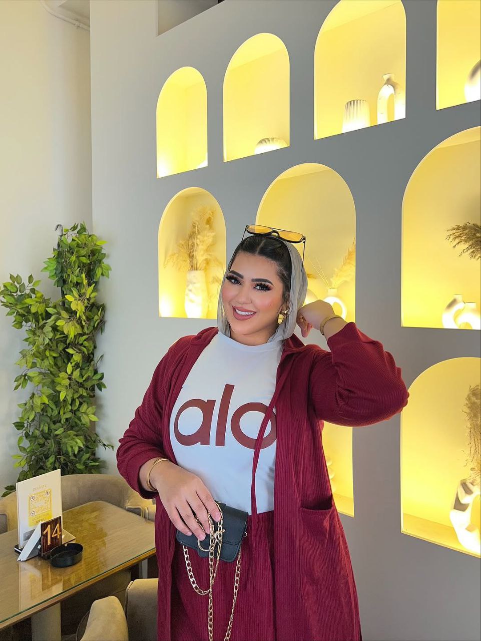 مصغّر المنتج 5: طقم ثلاث قطع "قطيفة مضلع" بتطريز Alo.