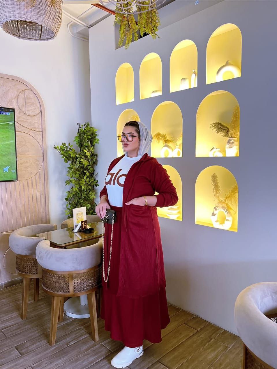 مصغّر المنتج 6: طقم ثلاث قطع "قطيفة مضلع" بتطريز Alo.