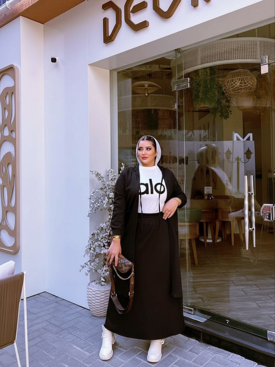 مصغّر المنتج 1: طقم ثلاث قطع "قطيفة مضلع" بتطريز Alo.