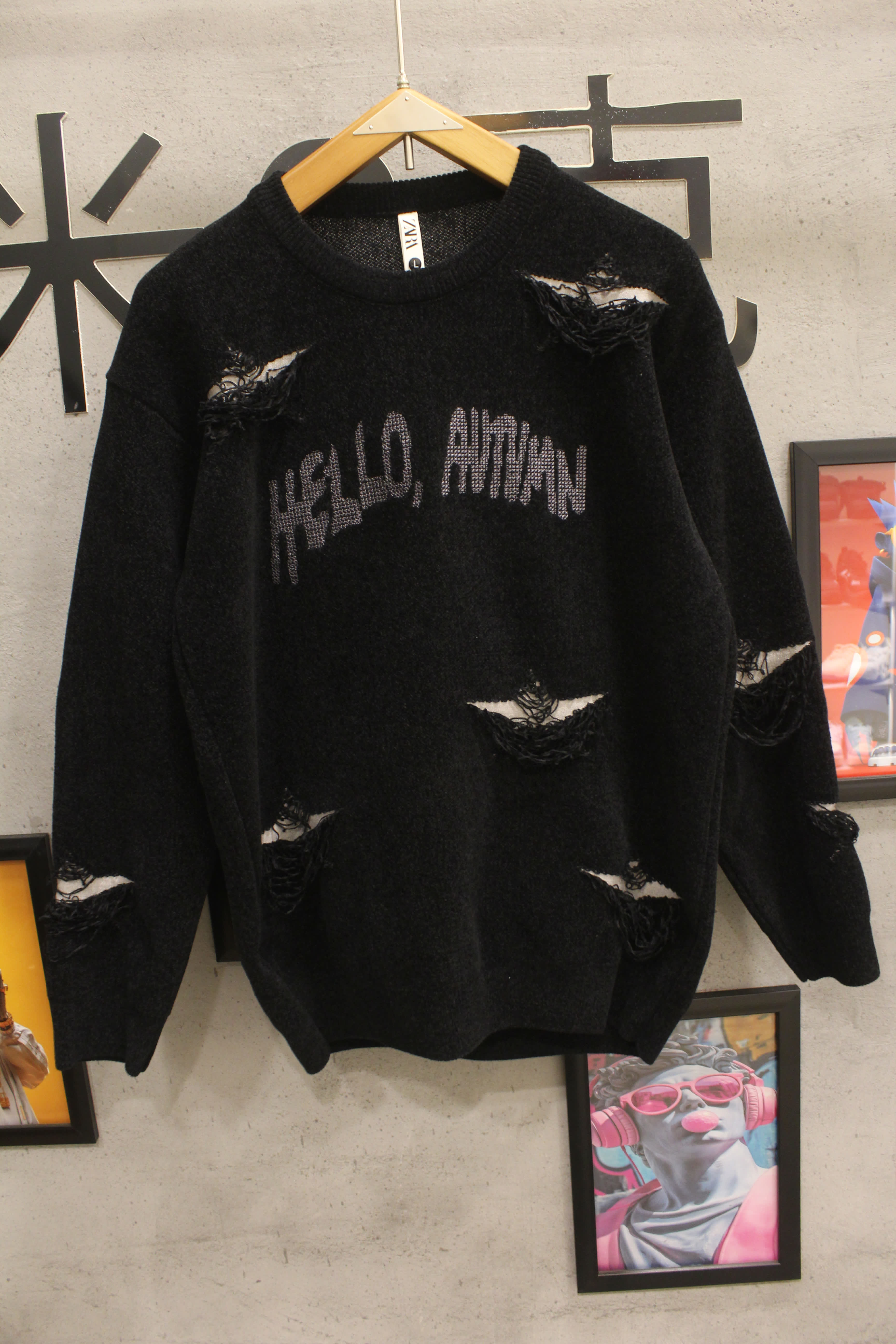 مصغّر المنتج 3: بلوفر قطيفة مقطع