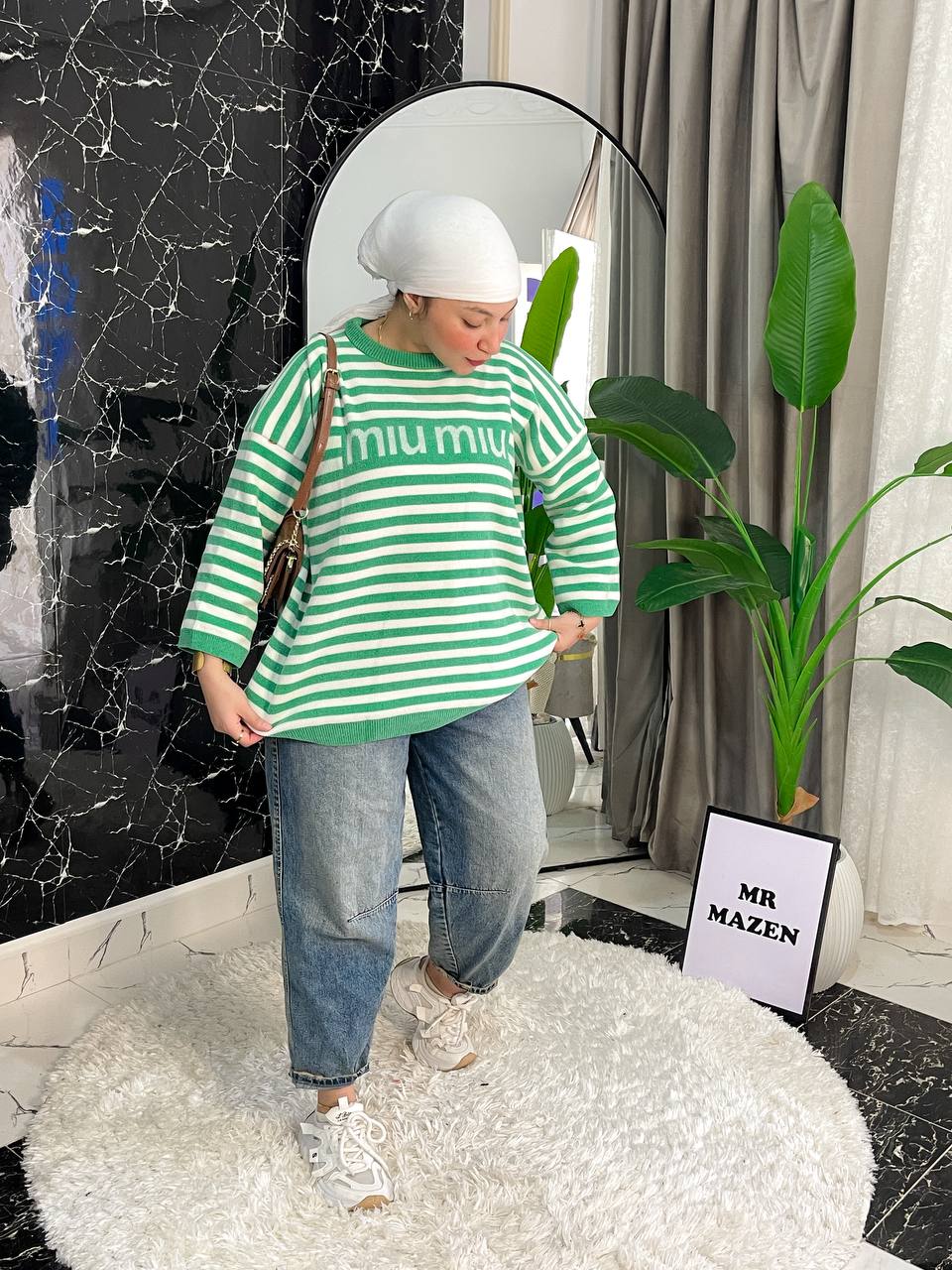 مصغّر المنتج 3: بلاوز Miu مقلمة