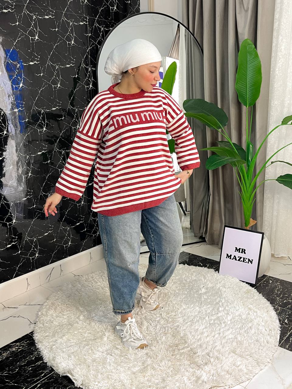 مصغّر المنتج 6: بلاوز Miu مقلمة