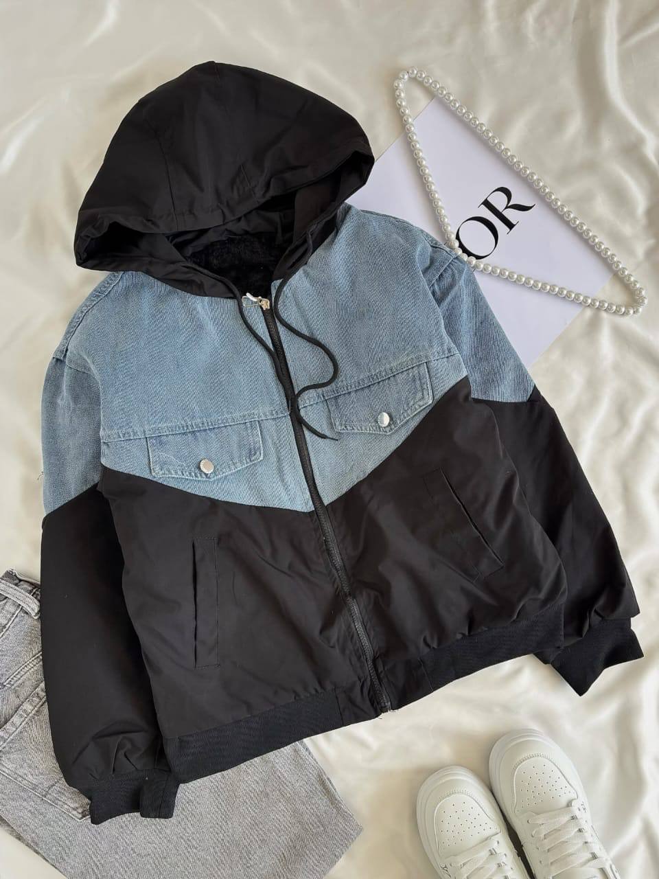 مصغّر المنتج 1: جاكت مبطن فيس جينز