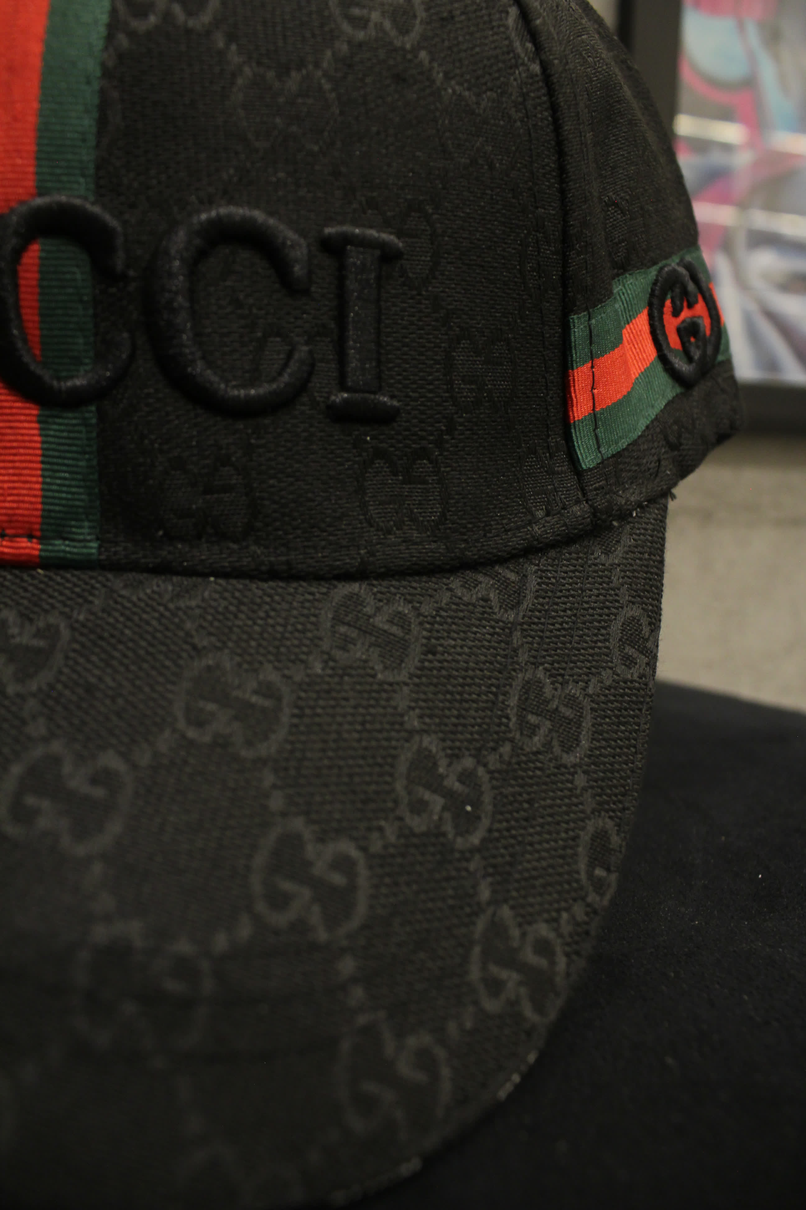 مصغّر المنتج 5: كاب "جوتشي" مونوغرام سترايب