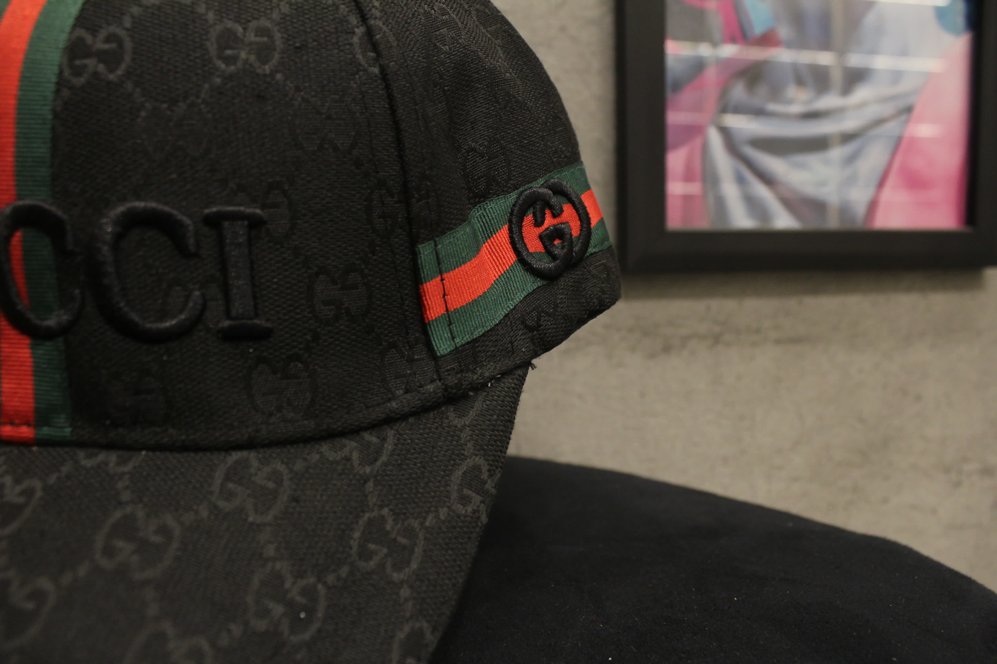 مصغّر المنتج 6: كاب "جوتشي" مونوغرام سترايب