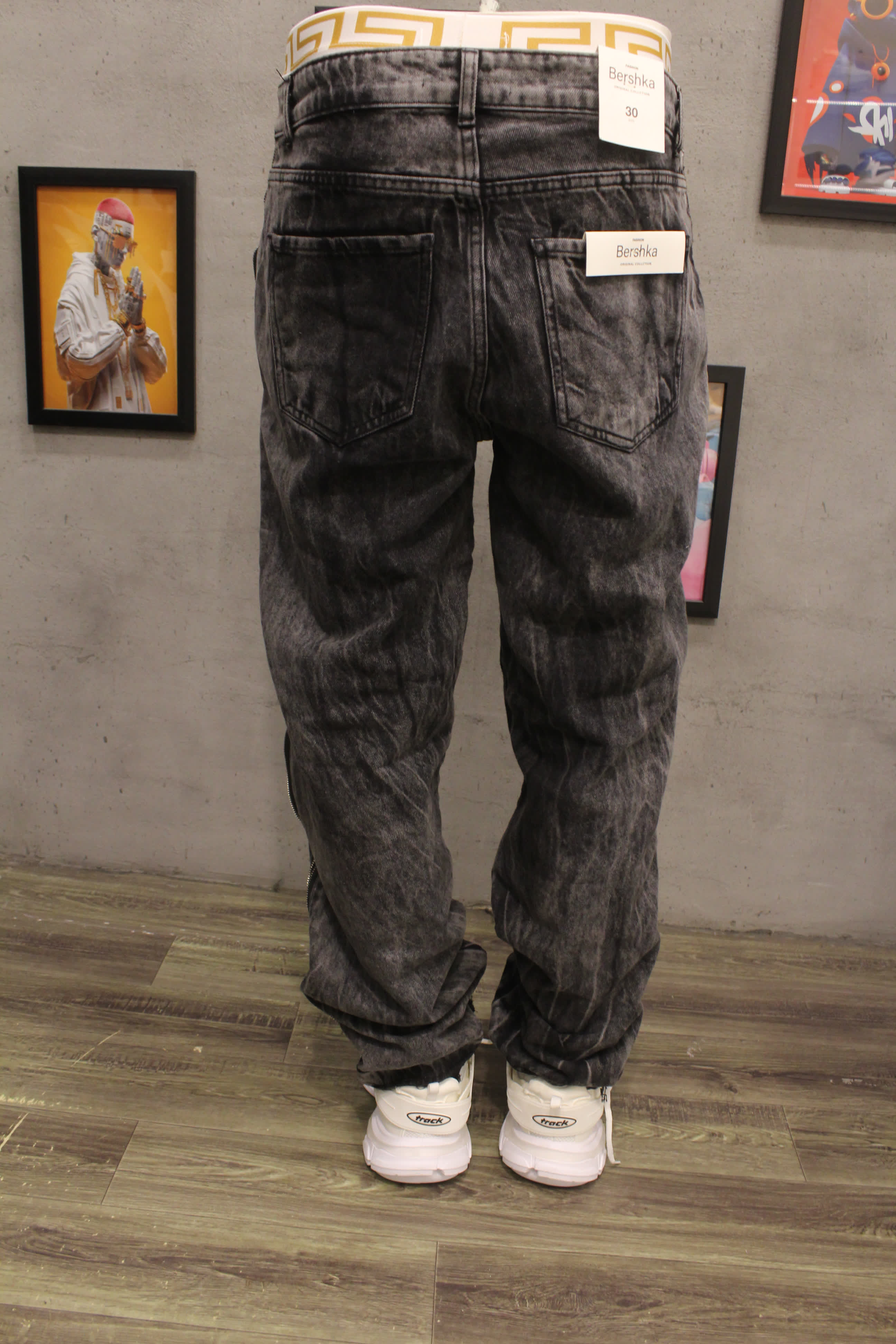 مصغّر المنتج 2: وايد ليج جينز "بيرشكا" سوست جانبية 