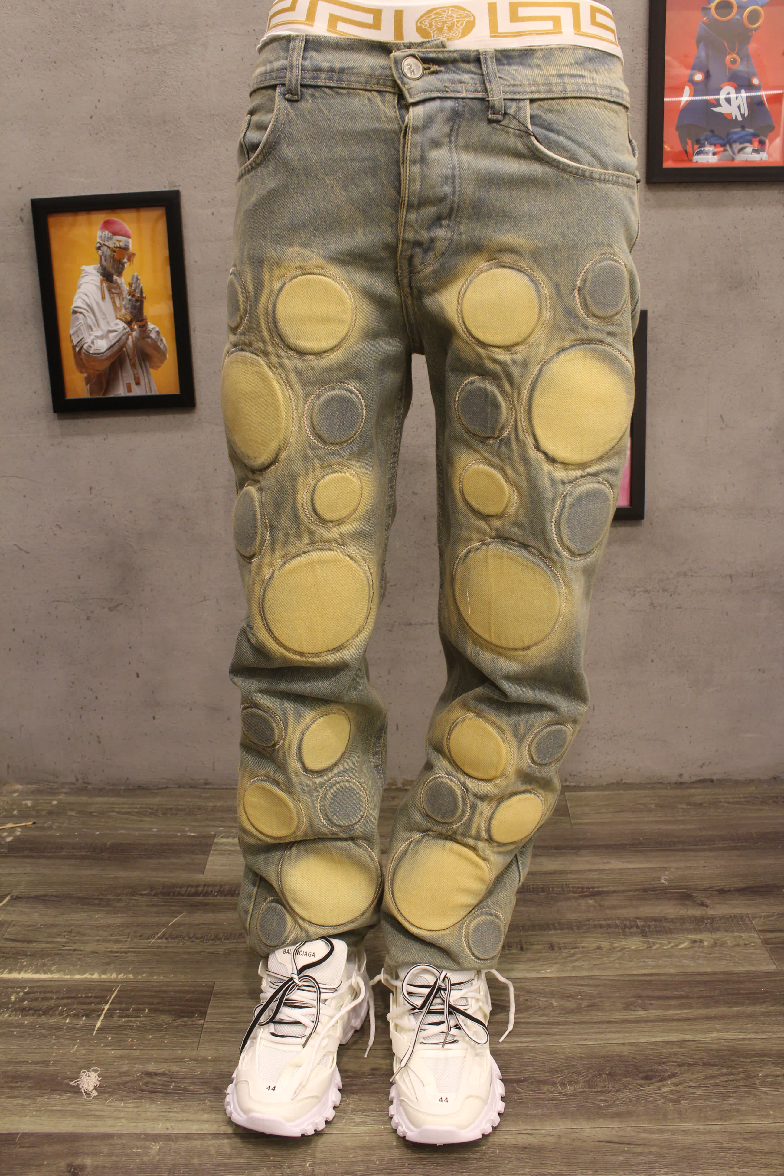 مصغّر المنتج 1: جينز وايد ليج"سيركل" فاشون