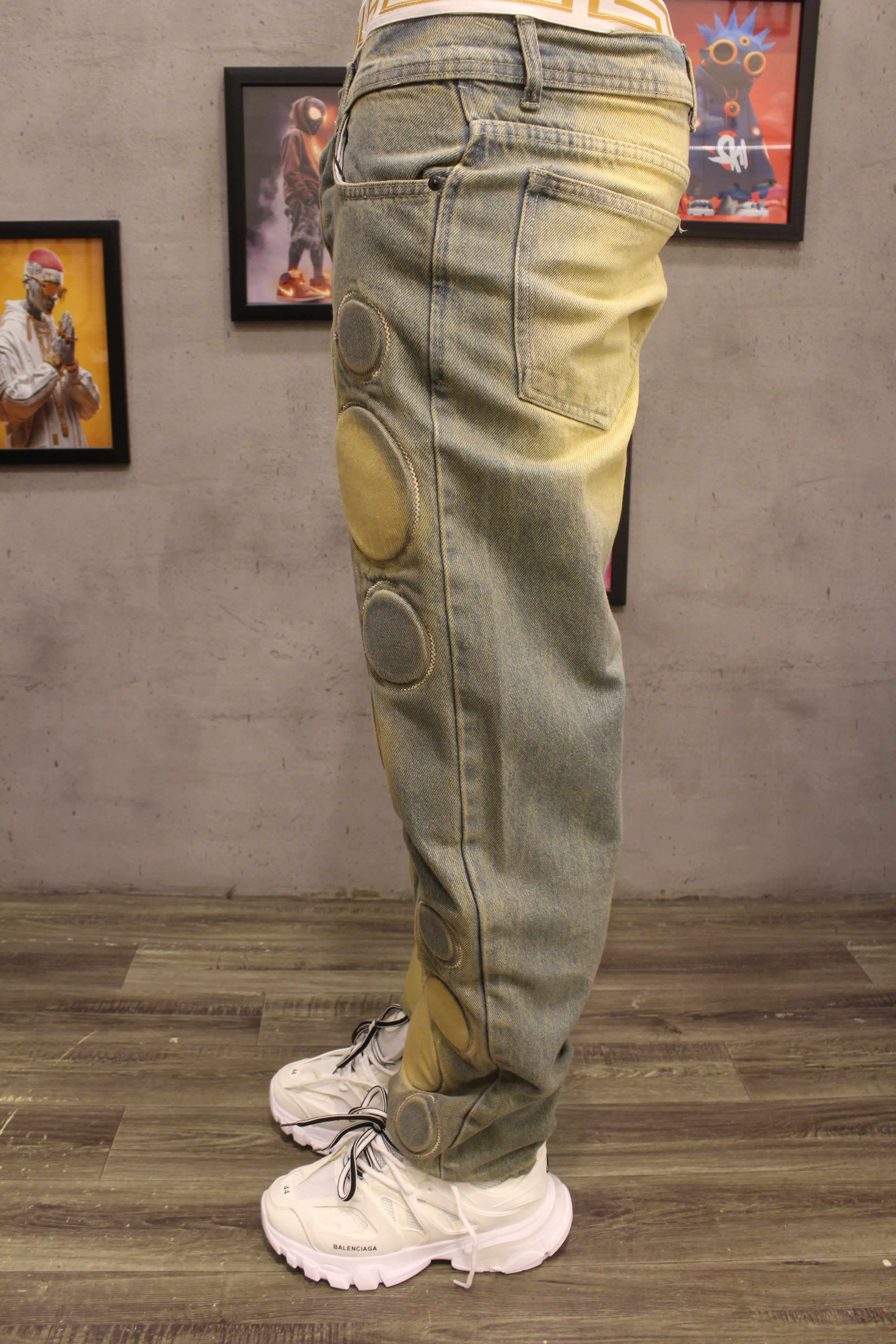 مصغّر المنتج 2: جينز وايد ليج"سيركل" فاشون