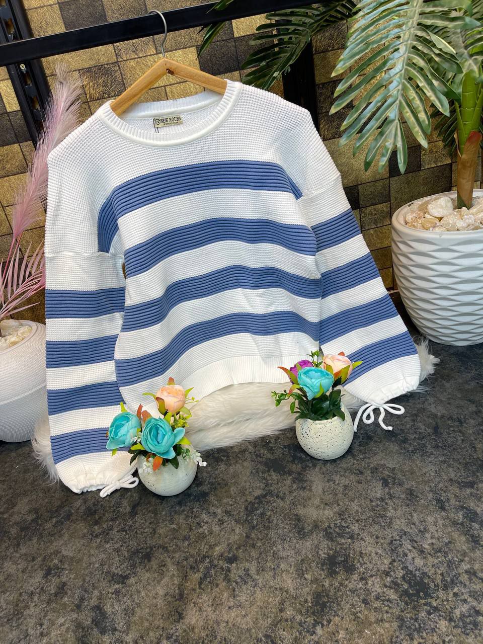 مصغّر المنتج 2: بلوزه مقلم اوفر سايز