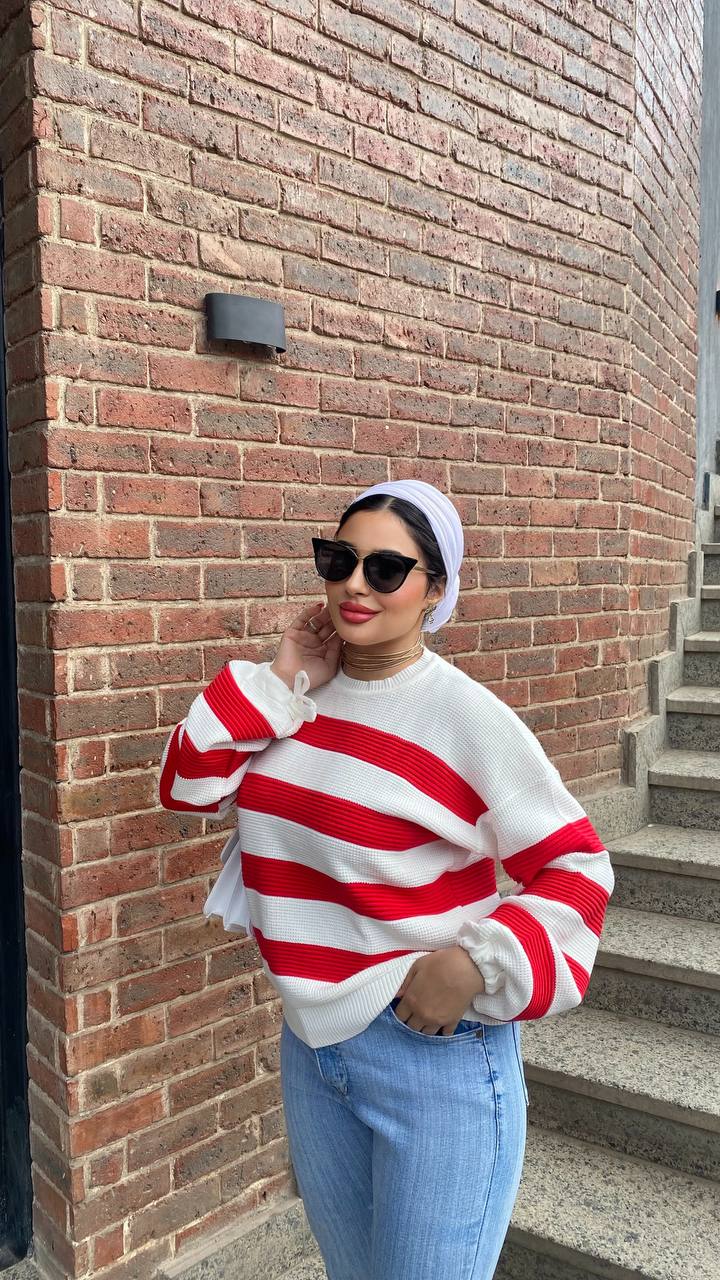 مصغّر المنتج 8: بلوزه مقلم اوفر سايز