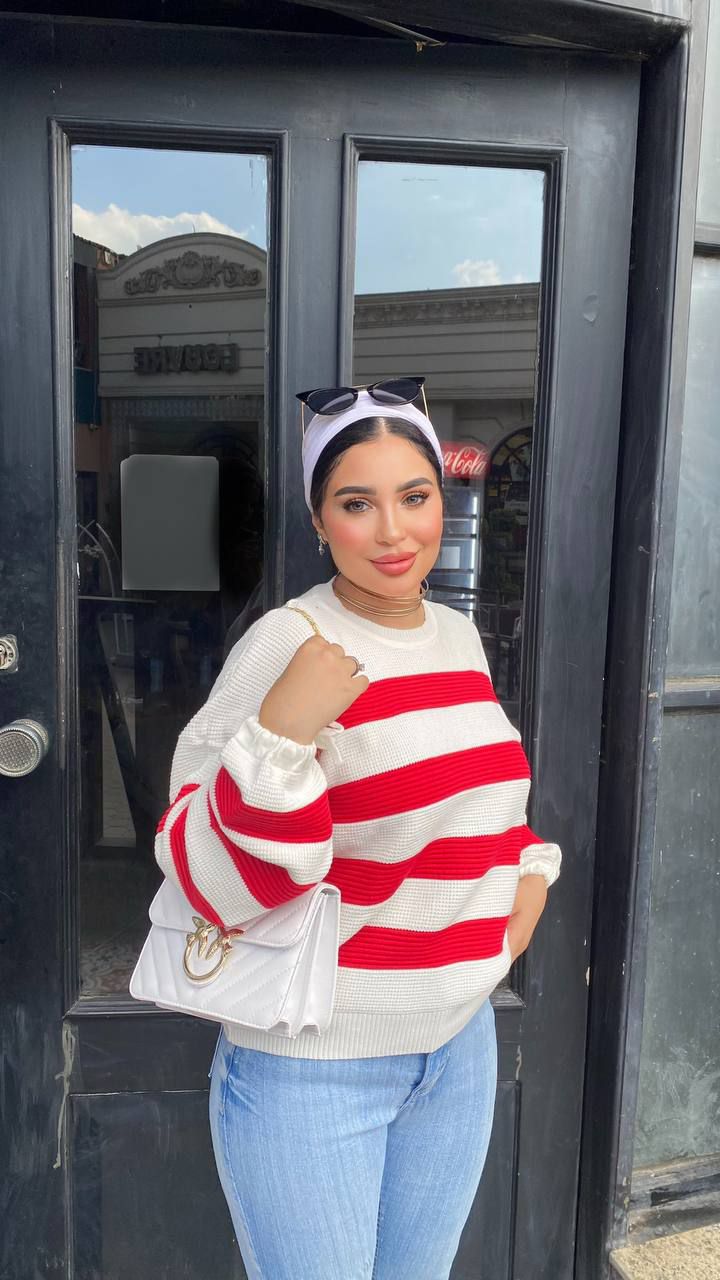 مصغّر المنتج 9: بلوزه مقلم اوفر سايز