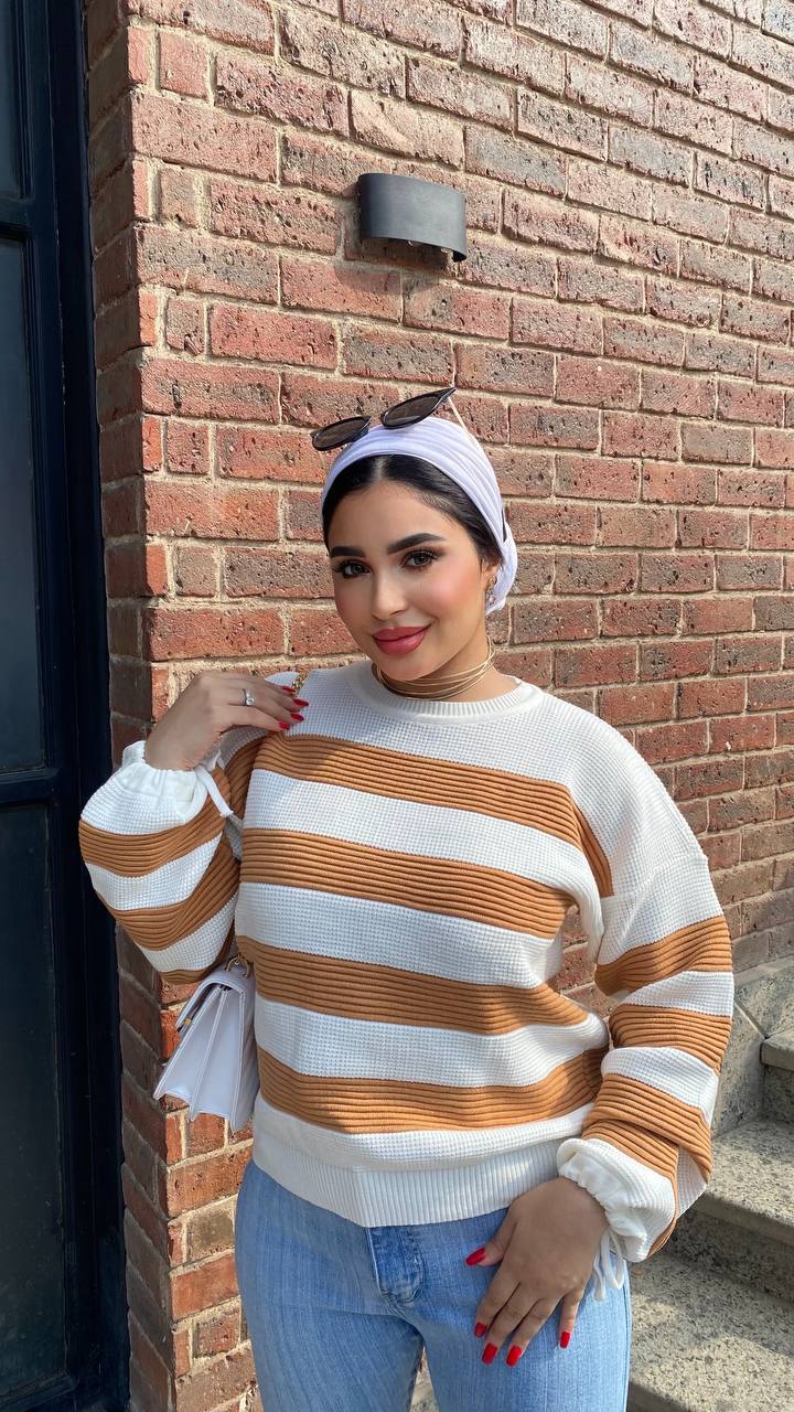 مصغّر المنتج 5: بلوزه مقلم اوفر سايز