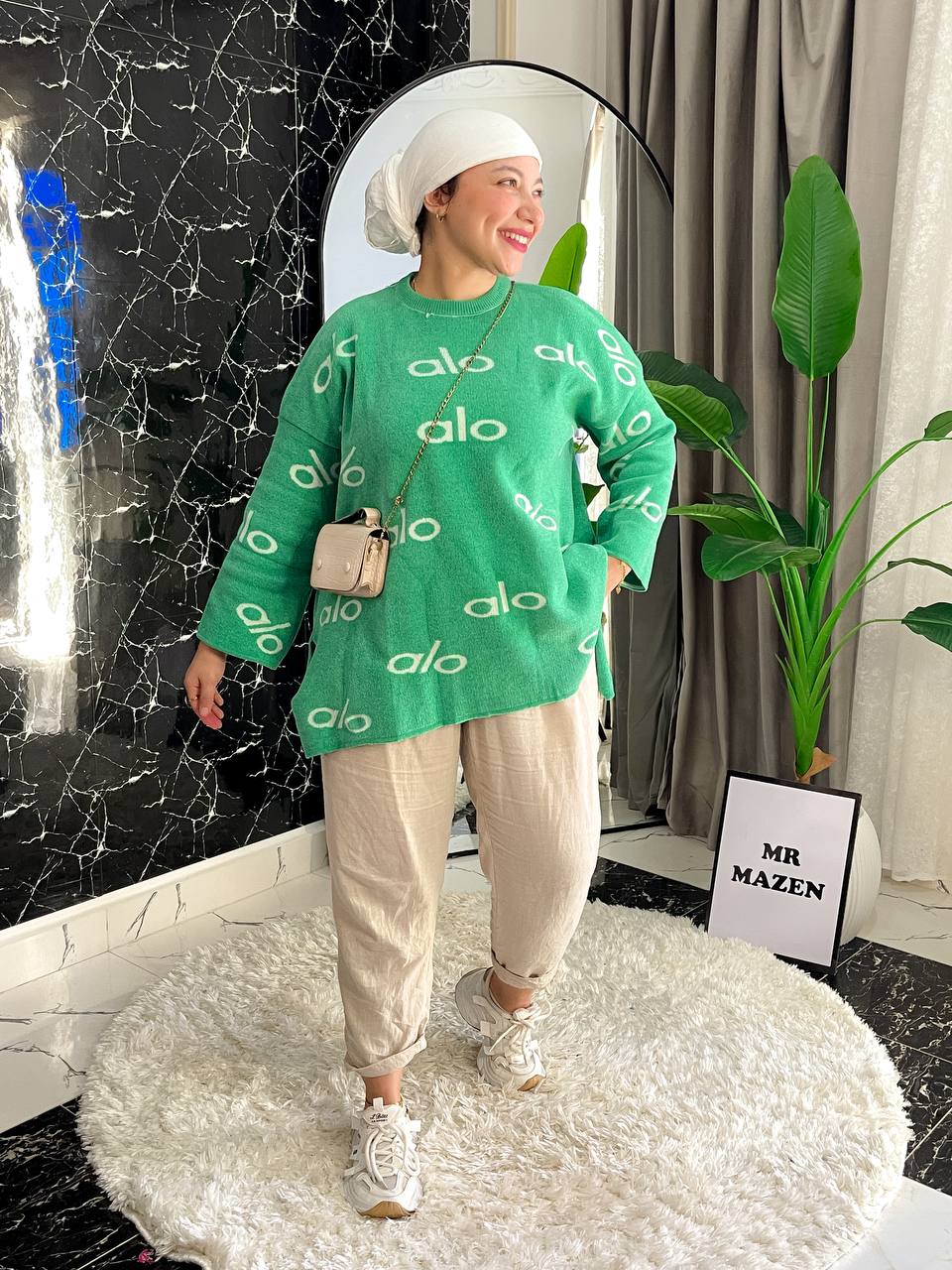 مصغّر المنتج 1: بلوزه موهير أكمام فرولة