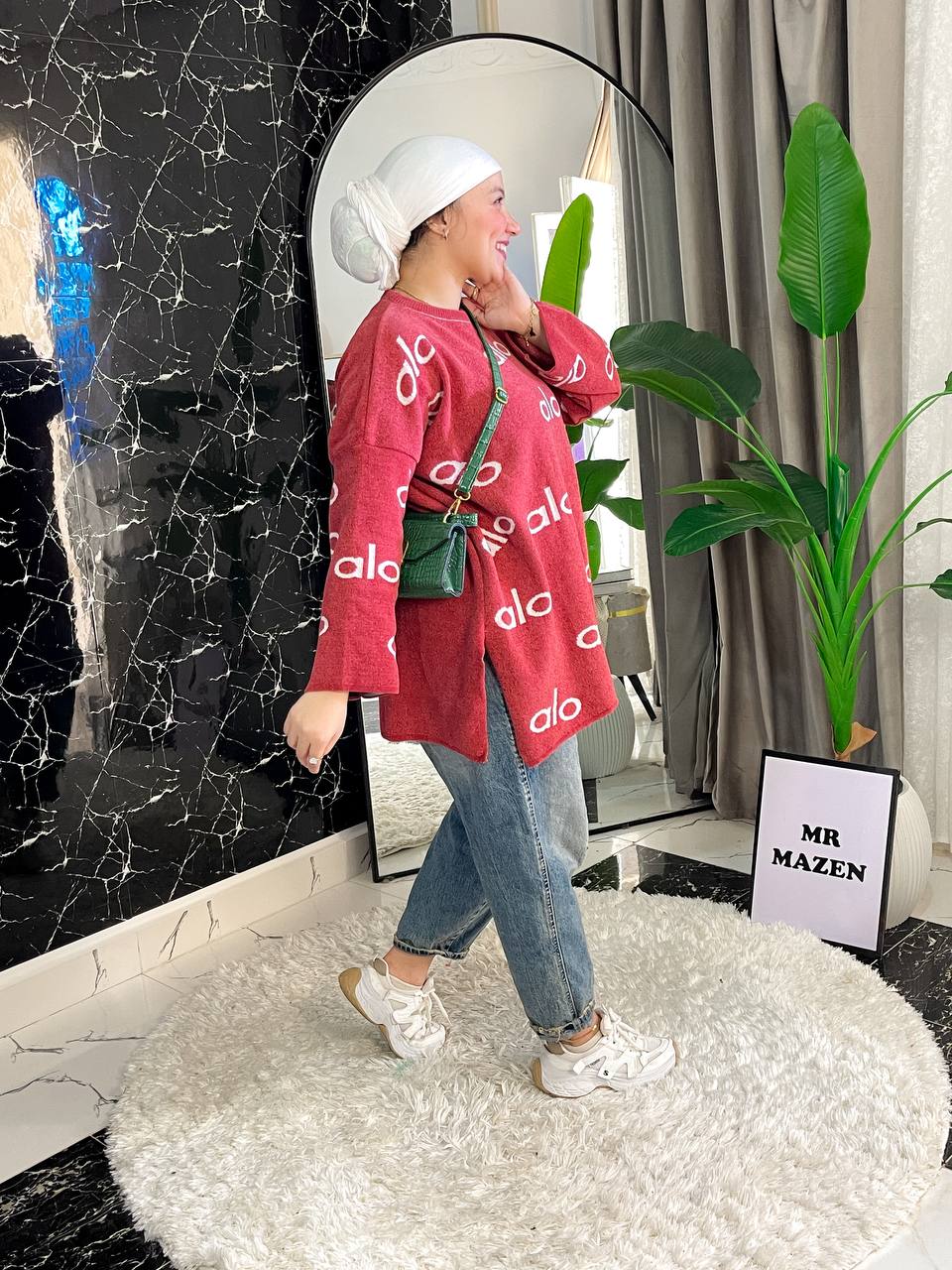 مصغّر المنتج 6: بلوزه موهير أكمام فرولة