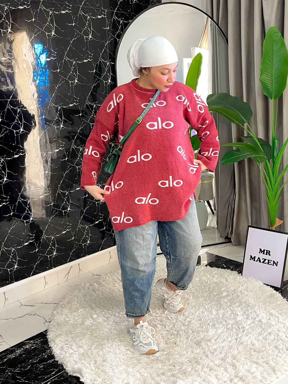 مصغّر المنتج 7: بلوزه موهير أكمام فرولة