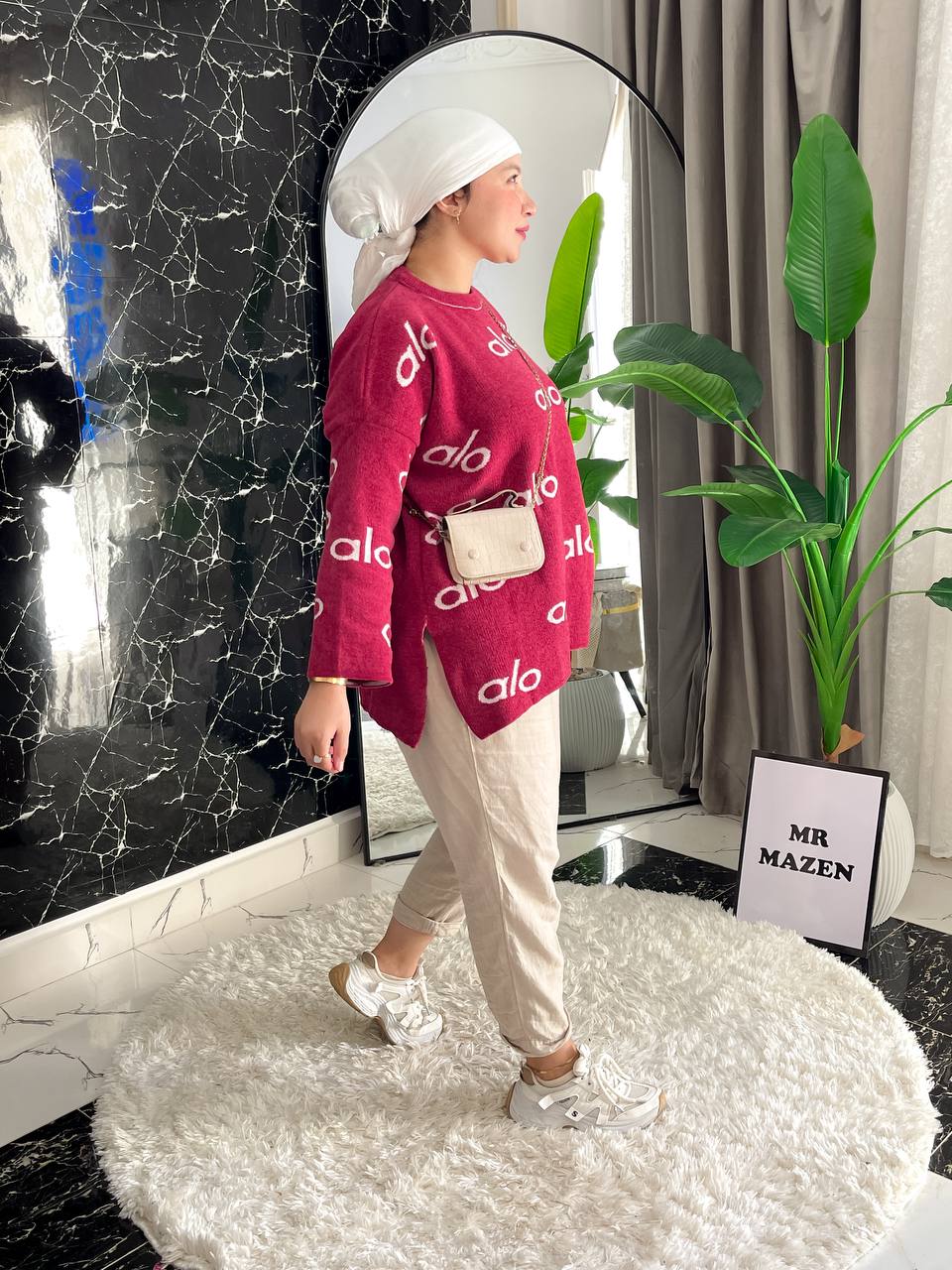 مصغّر المنتج 8: بلوزه موهير أكمام فرولة