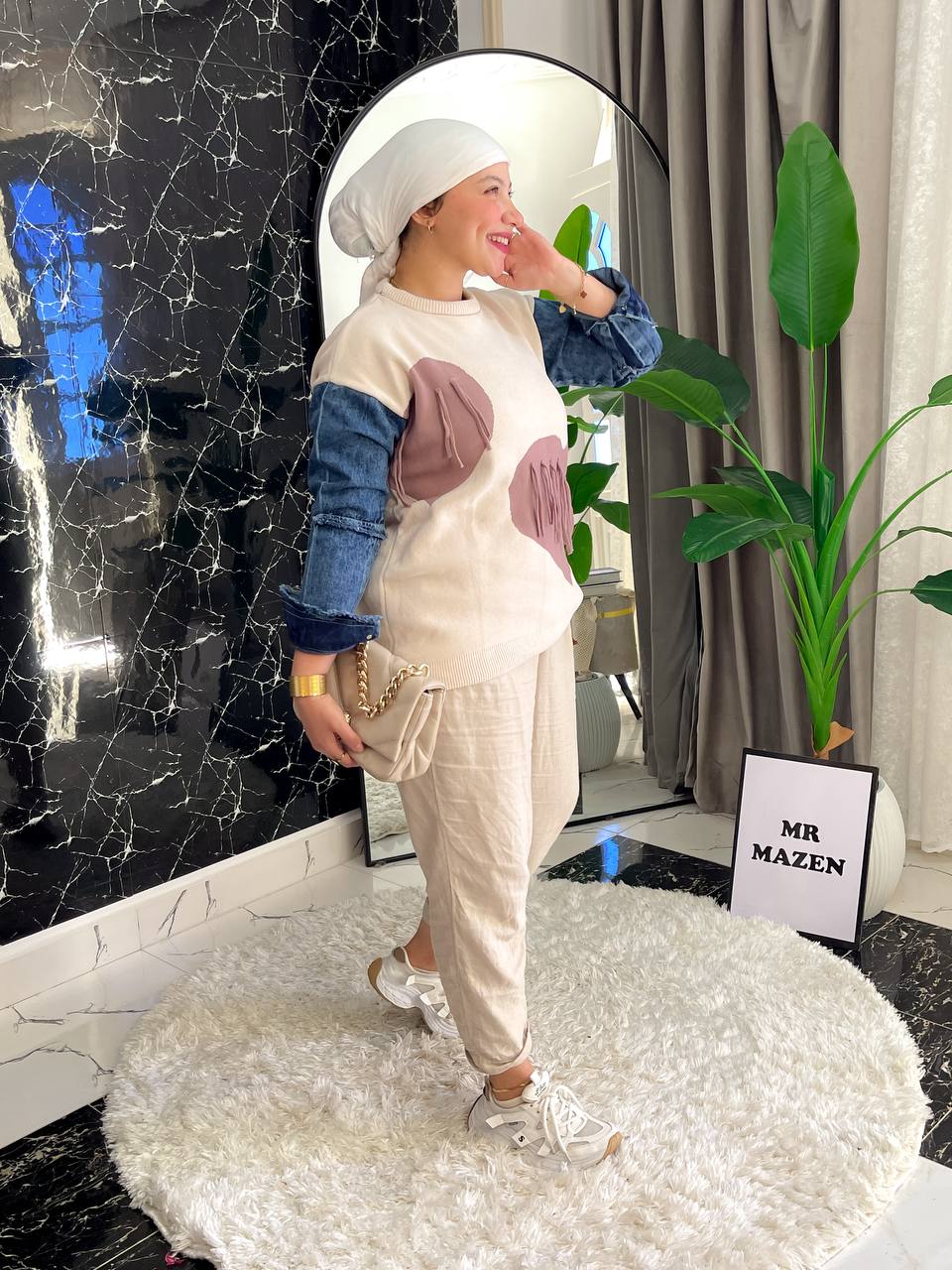 مصغّر المنتج 9: بلوزه عجينة قلوب كم جينز