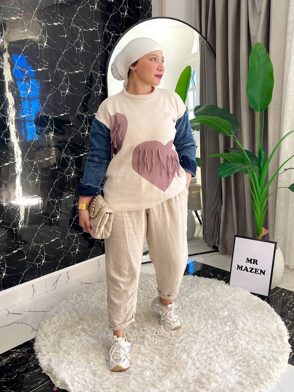 مصغّر المنتج 11: بلوزه عجينة قلوب كم جينز