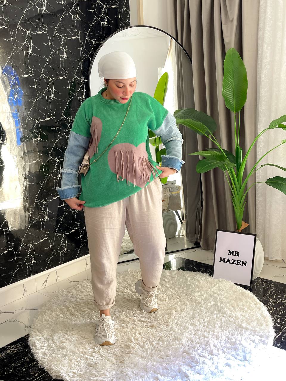 مصغّر المنتج 7: بلوزه عجينة قلوب كم جينز