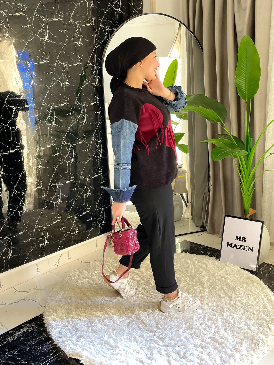 مصغّر المنتج 1: بلوزه عجينة قلوب كم جينز