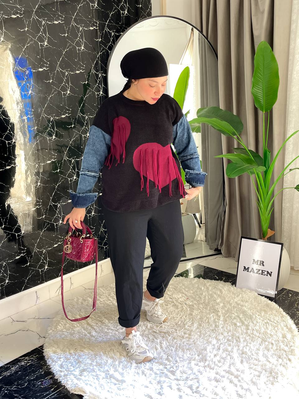 مصغّر المنتج 2: بلوزه عجينة قلوب كم جينز