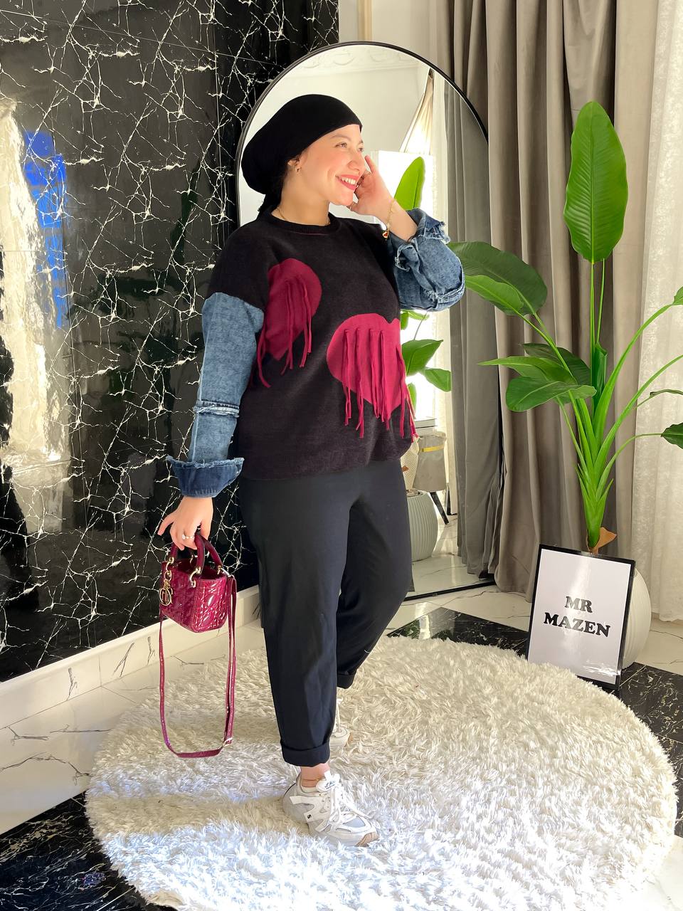 مصغّر المنتج 3: بلوزه عجينة قلوب كم جينز