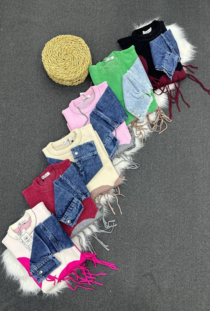 مصغّر المنتج 4: بلوزه عجينة قلوب كم جينز